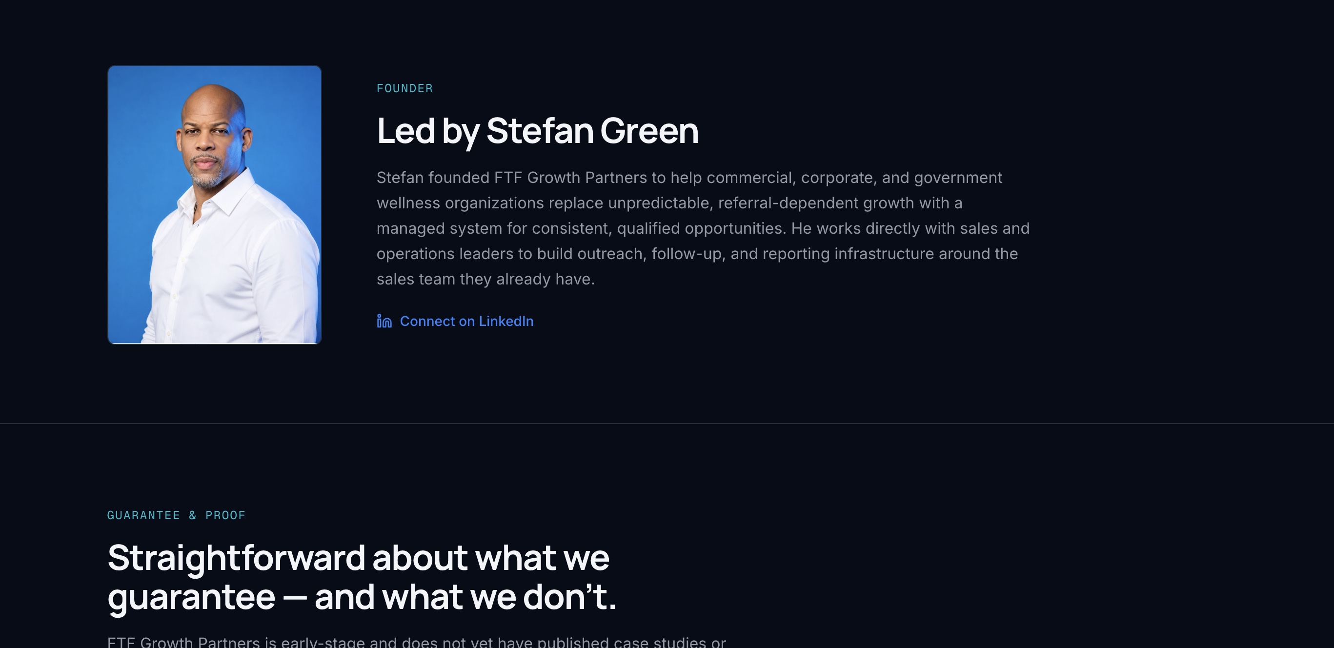 Stefan Green, founder of FTF Growth Partners